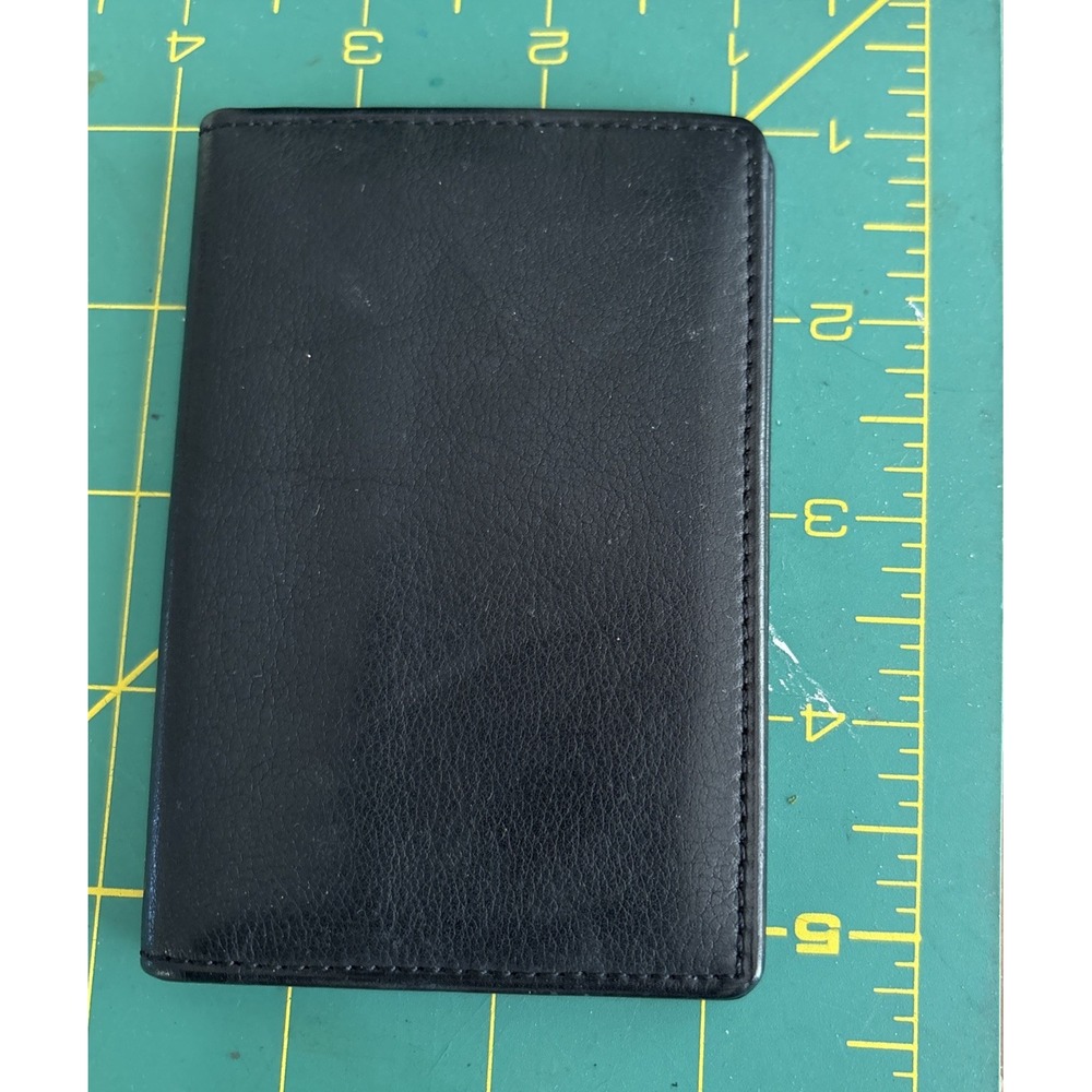 Vintage Polo Ralph Lauren Black Leather Passcase Wallet Made in Spain